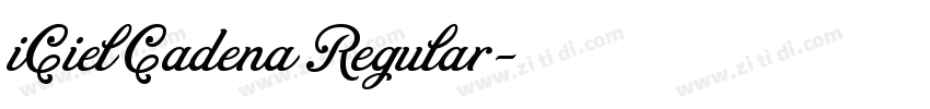 iCiel Cadena Regular字体转换